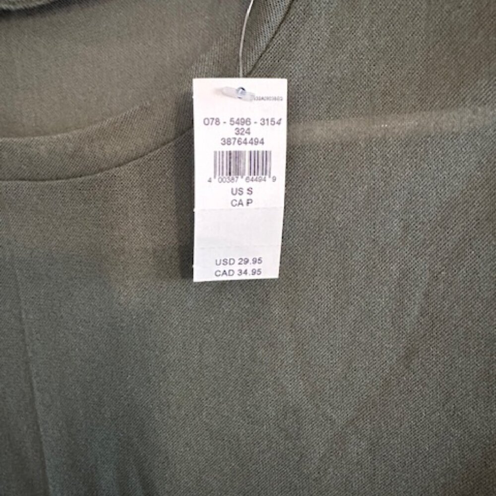 Aerie Magic Mesh Baby TShirt NWT Army Green Size S - Picture 3 of 5